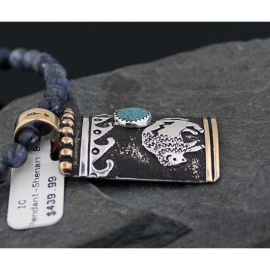 12kt Gold Filled and .925 Sterling Silver Handmade Buffalo Certified Authentic Navajo Turquoise Native American Necklace 370877325260 Clearance 370877325260 370877325260 (by LomaSiiva) 12kt Gold Filled and .925 Sterling Silver Handmade Buffalo Certified Authentic Navajo Turquoise Native American Necklace 370877325260 Clearance 370877325260 370877325260 (by LomaSiiva)