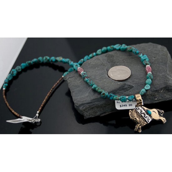 12kt Gold Filled and .925 Sterling Silver Handmade Buffalo Certified Authentic Navajo Turquoise Native American Necklace 390648410475 All Products 390648410475 390648410475 (by LomaSiiva) 12kt Gold Filled and .925 Sterling Silver Handmade Buffalo Certified Authentic Navajo Turquoise Native American Necklace 390648410475 All Products 390648410475 390648410475 (by LomaSiiva)