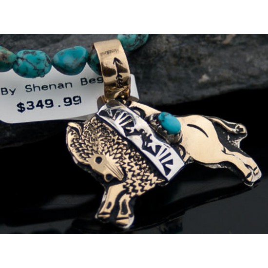 12kt Gold Filled and .925 Sterling Silver Handmade Buffalo Certified Authentic Navajo Turquoise Native American Necklace 390648410475 All Products 390648410475 390648410475 (by LomaSiiva) 12kt Gold Filled and .925 Sterling Silver Handmade Buffalo Certified Authentic Navajo Turquoise Native American Necklace 390648410475 All Products 390648410475 390648410475 (by LomaSiiva)