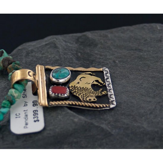 12kt Gold Filled and .925 Sterling Silver Handmade Buffalo Certified Authentic Navajo Turquoise Native American Necklace 390650784994 All Products 390650784994 390650784994 (by LomaSiiva) 12kt Gold Filled and .925 Sterling Silver Handmade Buffalo Certified Authentic Navajo Turquoise Native American Necklace 390650784994 All Products 390650784994 390650784994 (by LomaSiiva)