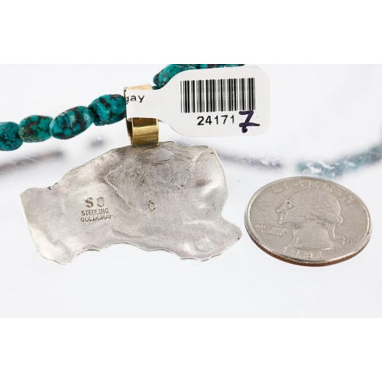12kt Gold Filled and .925 Sterling Silver Handmade Buffalo Certified Authentic Navajo Turquoise Native American Necklace 390781114665 All Products 390781114665 390781114665 (by LomaSiiva) 12kt Gold Filled and .925 Sterling Silver Handmade Buffalo Certified Authentic Navajo Turquoise Native American Necklace 390781114665 All Products 390781114665 390781114665 (by LomaSiiva)