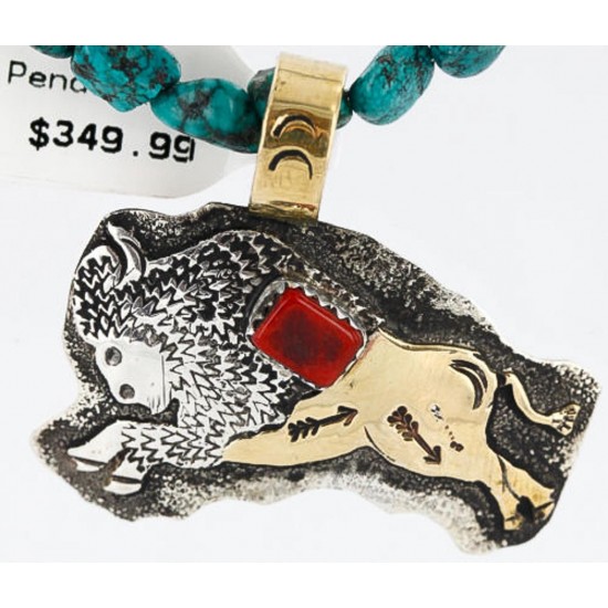 12kt Gold Filled and .925 Sterling Silver Handmade Buffalo Certified Authentic Navajo Turquoise Native American Necklace 390781114665 All Products 390781114665 390781114665 (by LomaSiiva) 12kt Gold Filled and .925 Sterling Silver Handmade Buffalo Certified Authentic Navajo Turquoise Native American Necklace 390781114665 All Products 390781114665 390781114665 (by LomaSiiva)
