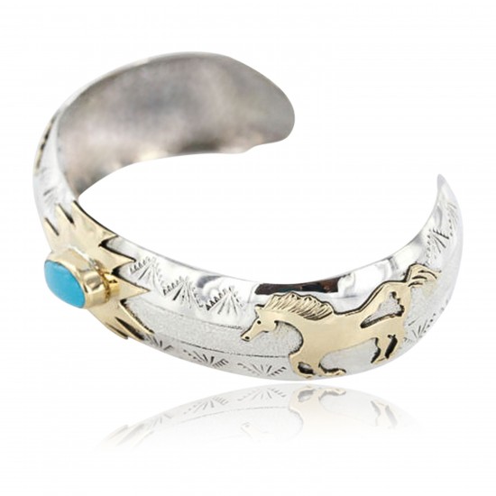12kt Gold Filled and .925 Sterling Silver Handmade Horse Certified Authentic Navajo Turquoise Native American Bracelet 390800719545 All Products 12587-2D 390800719545 (by LomaSiiva) 12kt Gold Filled and .925 Sterling Silver Handmade Horse Certified Authentic Navajo Turquoise Native American Bracelet 390800719545 All Products 12587-2D 390800719545 (by LomaSiiva)