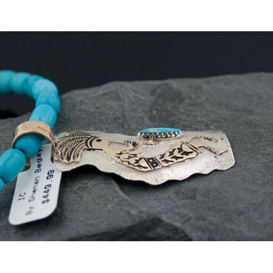 12kt Gold Filled and .925 Sterling Silver Handmade KOKOPELI Certified Authentic Navajo Turquoise Native American Necklace 390648379820 All Products 390648379820 390648379820 (by LomaSiiva) 12kt Gold Filled and .925 Sterling Silver Handmade KOKOPELI Certified Authentic Navajo Turquoise Native American Necklace 390648379820 All Products 390648379820 390648379820 (by LomaSiiva)