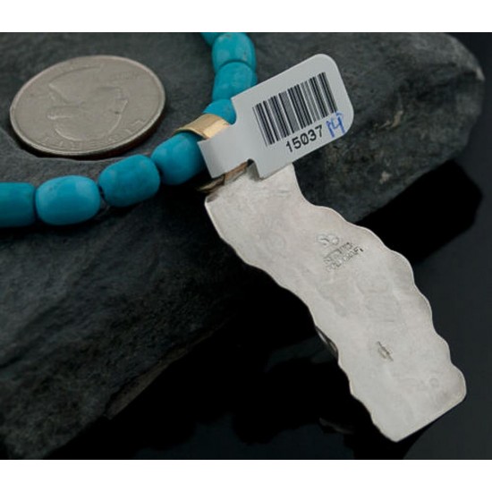 12kt Gold Filled and .925 Sterling Silver Handmade KOKOPELI Certified Authentic Navajo Turquoise Native American Necklace 390648379820 All Products 390648379820 390648379820 (by LomaSiiva) 12kt Gold Filled and .925 Sterling Silver Handmade KOKOPELI Certified Authentic Navajo Turquoise Native American Necklace 390648379820 All Products 390648379820 390648379820 (by LomaSiiva)