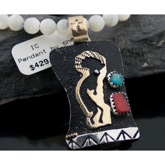12kt Gold Filled and .925 Sterling Silver Handmade KOKOPELLI Certified Authentic Navajo Turquoise Native American Necklace 370882589618 Clearance 370882589618 370882589618 (by LomaSiiva) 12kt Gold Filled and .925 Sterling Silver Handmade KOKOPELLI Certified Authentic Navajo Turquoise Native American Necklace 370882589618 Clearance 370882589618 370882589618 (by LomaSiiva)