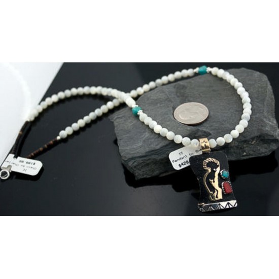 12kt Gold Filled and .925 Sterling Silver Handmade KOKOPELLI Certified Authentic Navajo Turquoise Native American Necklace 370882589618 Clearance 370882589618 370882589618 (by LomaSiiva) 12kt Gold Filled and .925 Sterling Silver Handmade KOKOPELLI Certified Authentic Navajo Turquoise Native American Necklace 370882589618 Clearance 370882589618 370882589618 (by LomaSiiva)