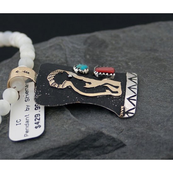 12kt Gold Filled and .925 Sterling Silver Handmade KOKOPELLI Certified Authentic Navajo Turquoise Native American Necklace 370882589618 Clearance 370882589618 370882589618 (by LomaSiiva) 12kt Gold Filled and .925 Sterling Silver Handmade KOKOPELLI Certified Authentic Navajo Turquoise Native American Necklace 370882589618 Clearance 370882589618 370882589618 (by LomaSiiva)