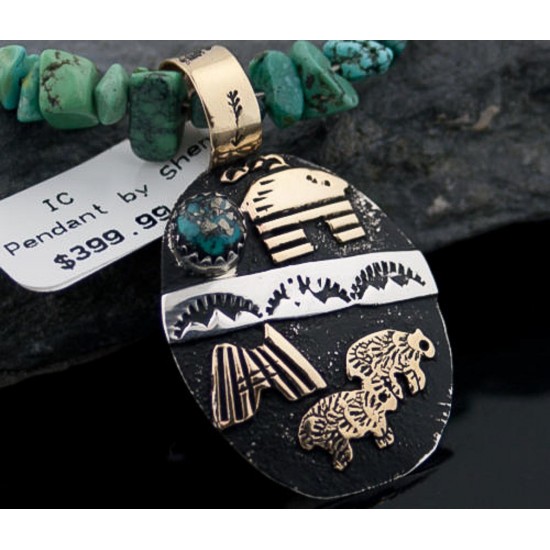 12kt Gold Filled and .925 Sterling Silver Handmade Story Teller Certified Authentic Navajo Turquoise 13 Native American Necklace 370879681248 All Products 370879681248 370879681248 (by LomaSiiva) 12kt Gold Filled and .925 Sterling Silver Handmade Story Teller Certified Authentic Navajo Turquoise 13 Native American Necklace 370879681248 All Products 370879681248 370879681248 (by LomaSiiva)