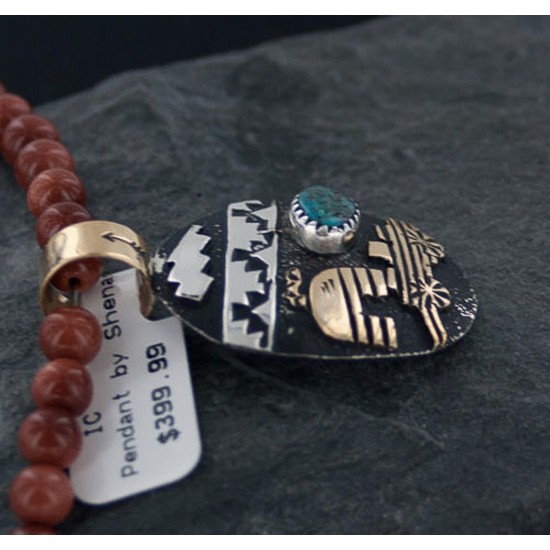 12kt Gold Filled and .925 Sterling Silver Handmade Story Teller Certified Authentic Navajo Turquoise Native American Necklace 370885824013 Clearance 370885824013 370885824013 (by LomaSiiva) 12kt Gold Filled and .925 Sterling Silver Handmade Story Teller Certified Authentic Navajo Turquoise Native American Necklace 370885824013 Clearance 370885824013 370885824013 (by LomaSiiva)