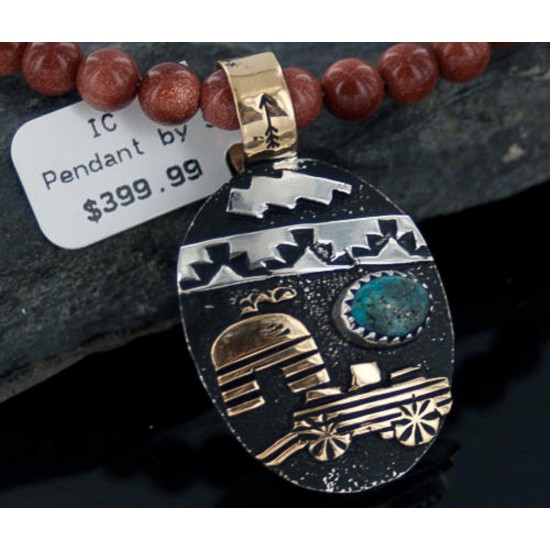 12kt Gold Filled and .925 Sterling Silver Handmade Story Teller Certified Authentic Navajo Turquoise Native American Necklace 370885824013 Clearance 370885824013 370885824013 (by LomaSiiva) 12kt Gold Filled and .925 Sterling Silver Handmade Story Teller Certified Authentic Navajo Turquoise Native American Necklace 370885824013 Clearance 370885824013 370885824013 (by LomaSiiva)