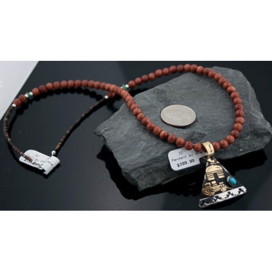 12kt Gold Filled and .925 Sterling Silver Handmade Storyteller Certified Authentic Navajo Turquoise Native American Necklace 370877295917 All Products 370877295917 370877295917 (by LomaSiiva) 12kt Gold Filled and .925 Sterling Silver Handmade Storyteller Certified Authentic Navajo Turquoise Native American Necklace 370877295917 All Products 370877295917 370877295917 (by LomaSiiva)