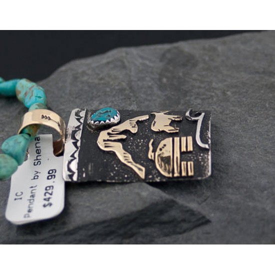 12kt Gold Filled and .925 Sterling Silver Handmade Storyteller Certified Authentic Navajo Turquoise Native American Necklace 390645852716 All Products 390645852716 390645852716 (by LomaSiiva) 12kt Gold Filled and .925 Sterling Silver Handmade Storyteller Certified Authentic Navajo Turquoise Native American Necklace 390645852716 All Products 390645852716 390645852716 (by LomaSiiva)