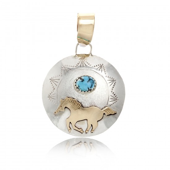 12kt Gold Filled and .925 Sterling Silver Horse Certified Authentic Handmade Very Delicate Navajo Native American Natural Turquoise Pendant 24510 Pendants NB160422233542 24510 (by LomaSiiva) 12kt Gold Filled and .925 Sterling Silver Horse Certified Authentic Handmade Very Delicate Navajo Native American Natural Turquoise Pendant 24510 Pendants NB160422233542 24510 (by LomaSiiva)