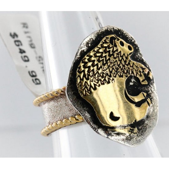 12kt Gold Filled and .925 Sterling Silver Real Handmade Certified Authentic Buffalo Navajo Native American Ring 390849053137 All Products 390849053137 390849053137 (by LomaSiiva) 12kt Gold Filled and .925 Sterling Silver Real Handmade Certified Authentic Buffalo Navajo Native American Ring 390849053137 All Products 390849053137 390849053137 (by LomaSiiva)