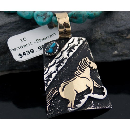 12kt Gold Filled Handmade Horse Certified Authentic .925 Sterling Silver Navajo Turquoise Native American Necklace 370882633206 Clearance 370882633206 370882633206 (by LomaSiiva) 12kt Gold Filled Handmade Horse Certified Authentic .925 Sterling Silver Navajo Turquoise Native American Necklace 370882633206 Clearance 370882633206 370882633206 (by LomaSiiva)