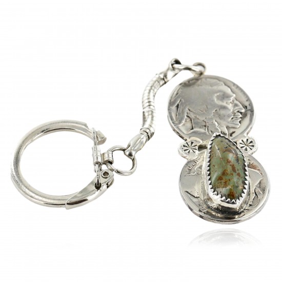 2 Vintage Style OLD Buffalo Coin Certified Authentic Navajo .925 Sterling Silver Natural Turquoise Native American Keychain 10320-1 All Products 390996201170 10320-1 (by LomaSiiva) 2 Vintage Style OLD Buffalo Coin Certified Authentic Navajo .925 Sterling Silver Natural Turquoise Native American Keychain 10320-1 All Products 390996201170 10320-1 (by LomaSiiva)