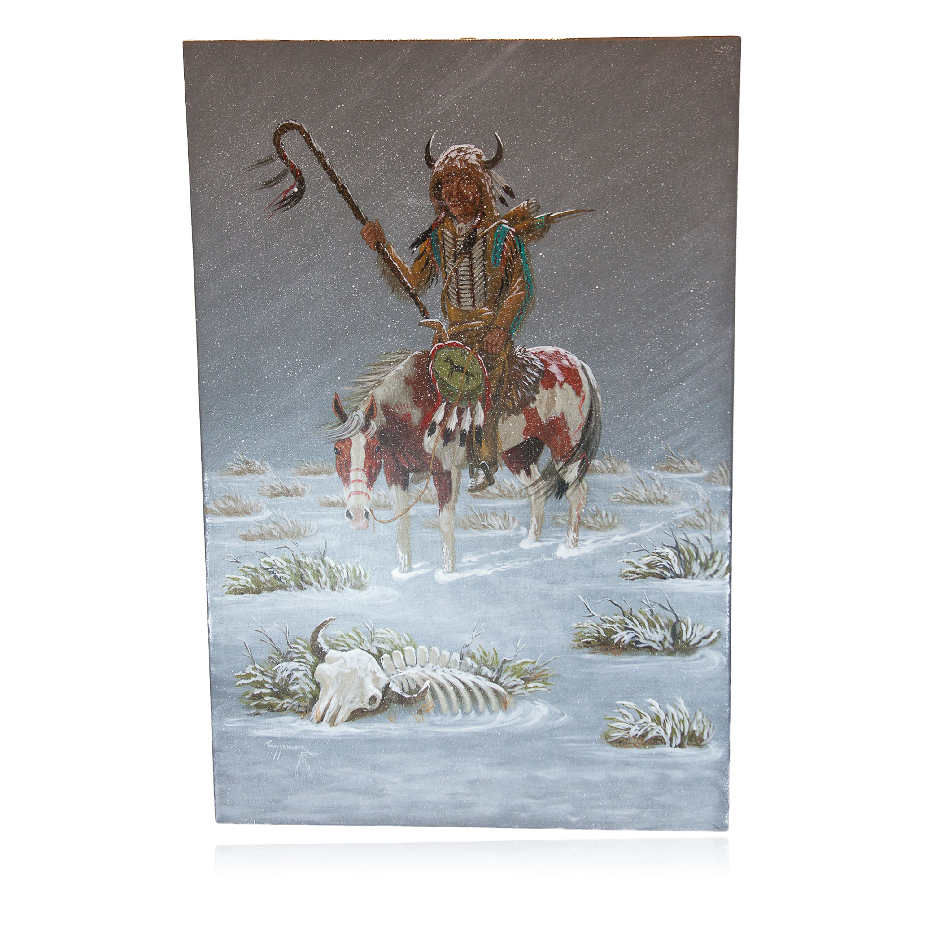 $490 Navajo Indian Winter Painted by Certified Authentic Acrylic Native American Painting 10783 Painting NB160311002223 10783 (by LomaSiiva) $490 Navajo Indian Winter Painted by Certified Authentic Acrylic Native American Painting 10783 Painting NB160311002223 10783 (by LomaSiiva)