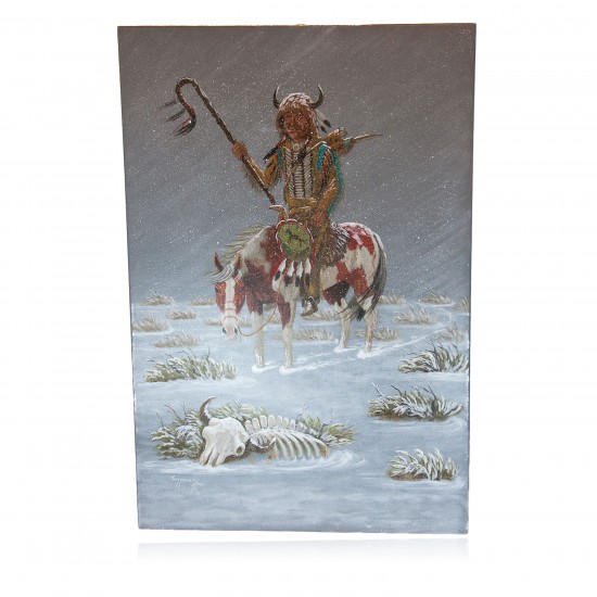$490 Navajo Indian Winter Painted by Certified Authentic Acrylic Native American Painting 10783 Painting NB160311002223 10783 (by LomaSiiva) $490 Navajo Indian Winter Painted by Certified Authentic Acrylic Native American Painting 10783 Painting NB160311002223 10783 (by LomaSiiva)
