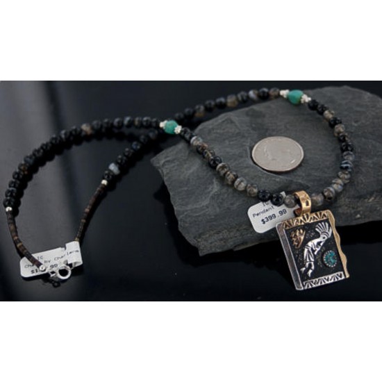 12kt Gold Filled and .925 Sterling Silver Handmade KOKOPELLI Certified Authentic Navajo Turquoise Native American Necklace 370885811699 All Products 370885811699 370885811699 (by LomaSiiva) 12kt Gold Filled and .925 Sterling Silver Handmade KOKOPELLI Certified Authentic Navajo Turquoise Native American Necklace 370885811699 All Products 370885811699 370885811699 (by LomaSiiva)