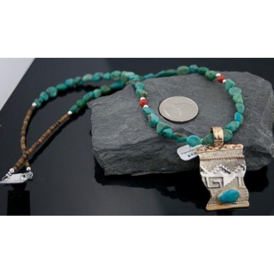 Certified Authentic 12kt Gold Filled and .925 Sterling Silver Handmade Mountain Turquoise Native American Necklace 370922151544 All Products 370922151544 370922151544 (by LomaSiiva) Certified Authentic 12kt Gold Filled and .925 Sterling Silver Handmade Mountain Turquoise Native American Necklace 370922151544 All Products 370922151544 370922151544 (by LomaSiiva)