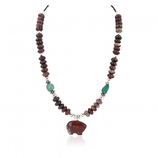 .925 Sterling Silver Certified Authentic Navajo Natural Turquoise Red Jasper Heishi Native American Necklace 750230-3 All Products NB160514223724 750230-3 (by LomaSiiva) .925 Sterling Silver Certified Authentic Navajo Natural Turquoise Red Jasper Heishi Native American Necklace 750230-3 All Products NB160514223724 750230-3 (by LomaSiiva)