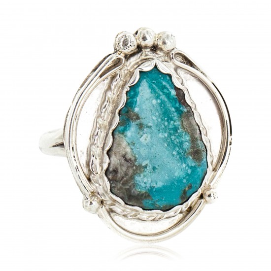 .925 Sterling Silver Handmade Certified Authentic Navajo Natural Turquoise # 8 Native American Ring 18188-1 All Products NB160212201912 18188-1 (by LomaSiiva) .925 Sterling Silver Handmade Certified Authentic Navajo Natural Turquoise # 8 Native American Ring 18188-1 All Products NB160212201912 18188-1 (by LomaSiiva)