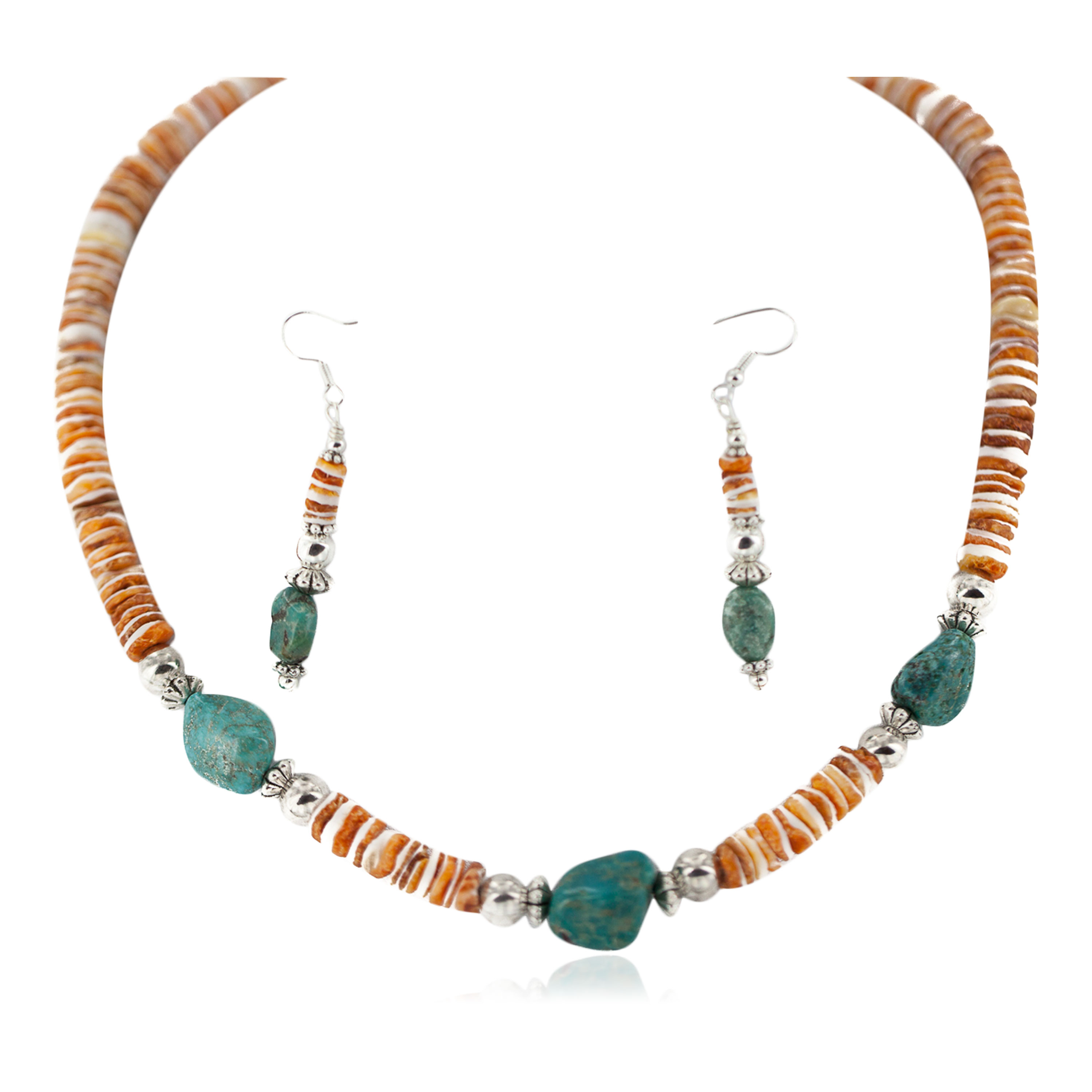 .925 Sterling Silver Hooks Certified Authentic Navajo Natural Turquoise and Graduated Spiny Oyster Native American Set 95006-1-97009-1 Sets NB160220222915 95006-1-97009-1 (by LomaSiiva) .925 Sterling Silver Hooks Certified Authentic Navajo Natural Turquoise and Graduated Spiny Oyster Native American Set 95006-1-97009-1 Sets NB160220222915 95006-1-97009-1 (by LomaSiiva)