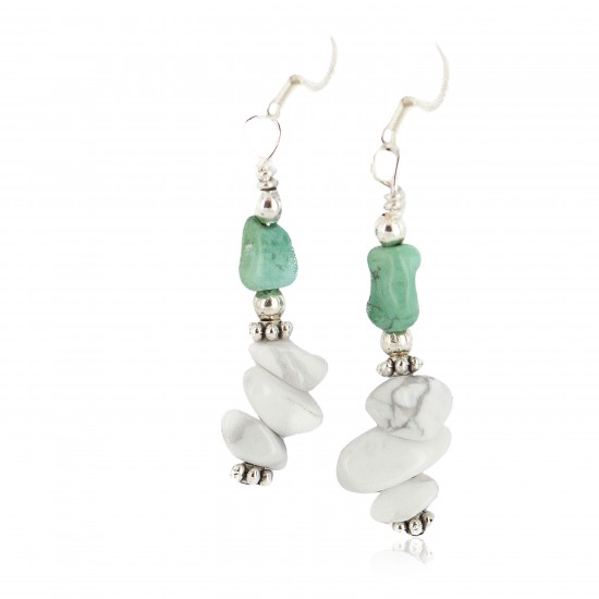 .925 Sterling Silver Hooks Navajo Certified Authentic White Howlite Native American Dangle Earrings 18294-24 All Products NB160528033314 18294-24 (by LomaSiiva) .925 Sterling Silver Hooks Navajo Certified Authentic White Howlite Native American Dangle Earrings 18294-24 All Products NB160528033314 18294-24 (by LomaSiiva)