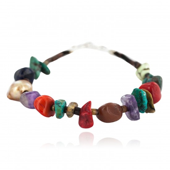 .925 Sterling Silver Navajo Certified Authentic Natural Turquoise Multicolor Stones Native American Bracelet 13178-2 All Products NB160521201206 13178-2 (by LomaSiiva) .925 Sterling Silver Navajo Certified Authentic Natural Turquoise Multicolor Stones Native American Bracelet 13178-2 All Products NB160521201206 13178-2 (by LomaSiiva)