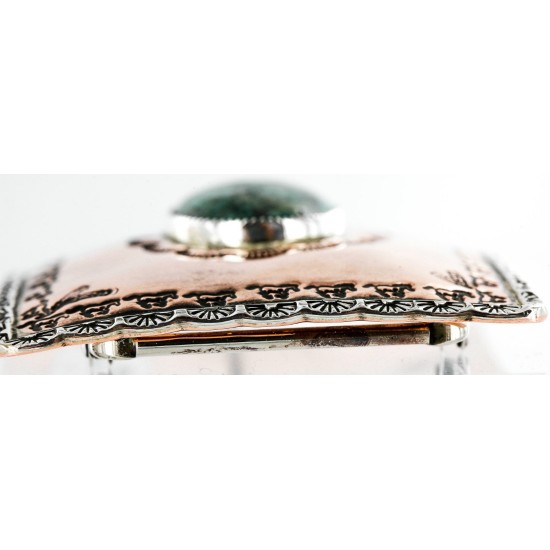 Certified Authentic Navajo .925 Sterling Silver and Copper Natural Turquoise Native American Buckle 45645654 All Products 391008036203 45645654 (by LomaSiiva) Certified Authentic Navajo .925 Sterling Silver and Copper Natural Turquoise Native American Buckle 45645654 All Products 391008036203 45645654 (by LomaSiiva)