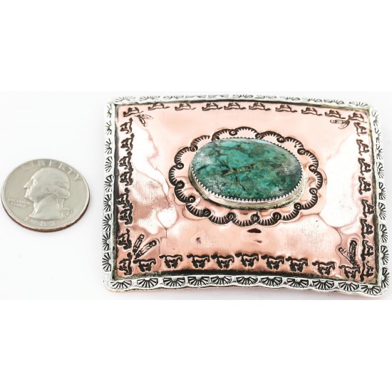 Certified Authentic Navajo .925 Sterling Silver and Copper Natural Turquoise Native American Buckle 45645654 All Products 391008036203 45645654 (by LomaSiiva) Certified Authentic Navajo .925 Sterling Silver and Copper Natural Turquoise Native American Buckle 45645654 All Products 391008036203 45645654 (by LomaSiiva)