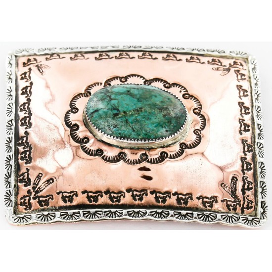 Certified Authentic Navajo .925 Sterling Silver and Copper Natural Turquoise Native American Buckle 45645654 All Products 391008036203 45645654 (by LomaSiiva) Certified Authentic Navajo .925 Sterling Silver and Copper Natural Turquoise Native American Buckle 45645654 All Products 391008036203 45645654 (by LomaSiiva)