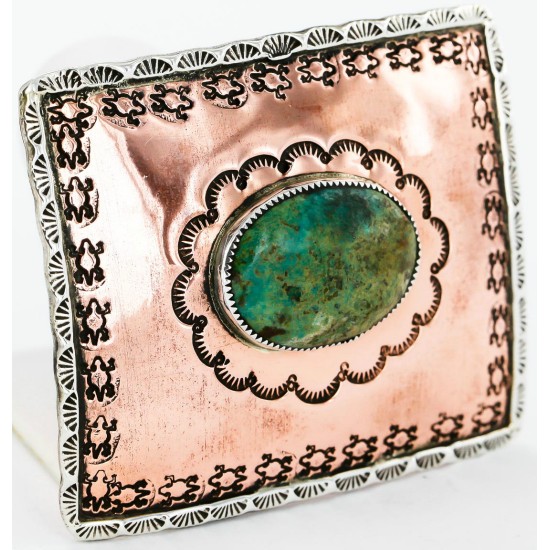 Certified Authentic Navajo .925 Sterling Silver and Copper Natural Turquoise Native American Buckle 86754563 All Products 371219434080 86754563 (by LomaSiiva) Certified Authentic Navajo .925 Sterling Silver and Copper Natural Turquoise Native American Buckle 86754563 All Products 371219434080 86754563 (by LomaSiiva)