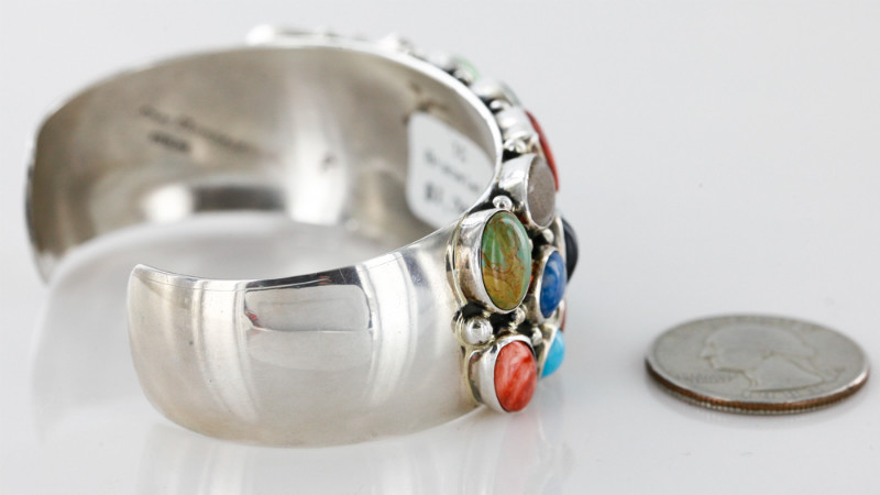 Handmade Certified Authentic Navajo .925 Sterling Silver Multicolor Turquoise, Coral, Lapis Native American Cuff Bracelet 12483 All Products 371175147698 12483 (by LomaSiiva) Handmade Certified Authentic Navajo .925 Sterling Silver Multicolor Turquoise, Coral, Lapis Native American Cuff Bracelet 12483 All Products 371175147698 12483 (by LomaSiiva)