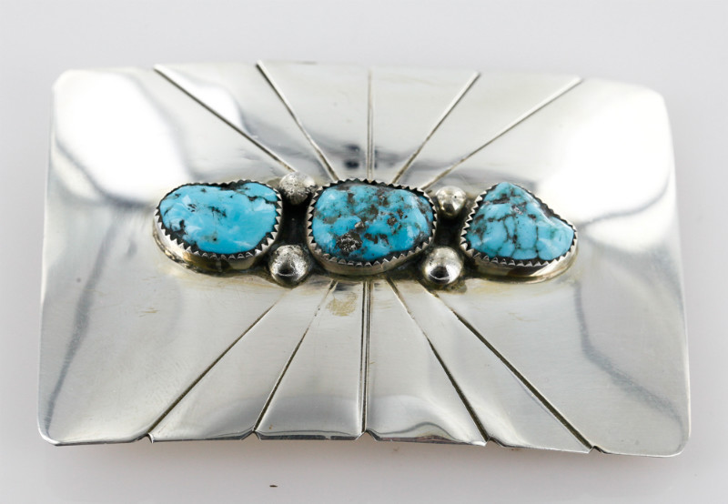 Certified Authentic Navajo .925 Sterling Silver Turquoise Native American Buckle 1194-3 All Products 390957618680 1194-3 (by LomaSiiva) Certified Authentic Navajo .925 Sterling Silver Turquoise Native American Buckle 1194-3 All Products 390957618680 1194-3 (by LomaSiiva)