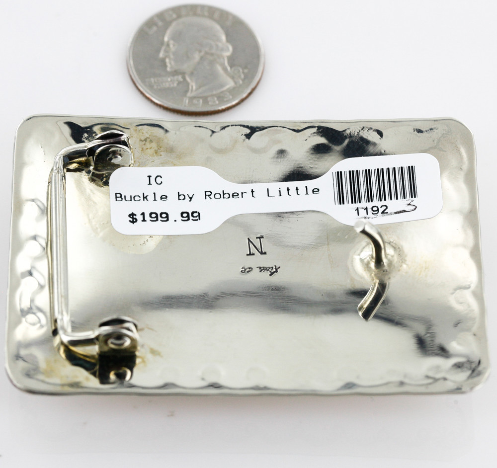Certified Authentic Navajo Nickel Turquoise Native American Buckle 1192-3 All Products 390957619969 1192-3 (by LomaSiiva) Certified Authentic Navajo Nickel Turquoise Native American Buckle 1192-3 All Products 390957619969 1192-3 (by LomaSiiva)