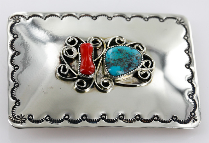Certified Authentic Navajo Nickel Turquoise Native American Buckle 1192-3 All Products 390957619969 1192-3 (by LomaSiiva) Certified Authentic Navajo Nickel Turquoise Native American Buckle 1192-3 All Products 390957619969 1192-3 (by LomaSiiva)