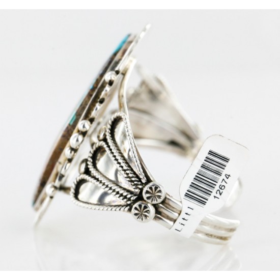 Handmade Certified Authentic Navajo .925 Sterling Silver Turquoise Native American Cuff Bracelet 12674 All Products 371176145946 12674 (by LomaSiiva) Handmade Certified Authentic Navajo .925 Sterling Silver Turquoise Native American Cuff Bracelet 12674 All Products 371176145946 12674 (by LomaSiiva)