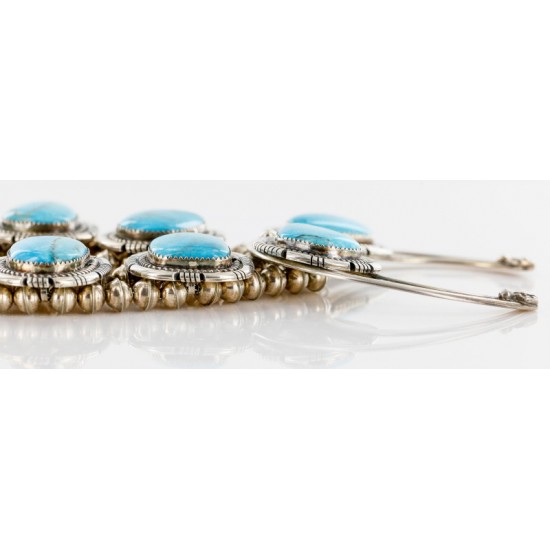 Handmade Certified Authentic Navajo .925 Sterling Silver Turquoise Squash Blossom Native American Necklace and Earrings Set Ray Begay 15740-17659 Sets 371180651710 15740-17659 (by LomaSiiva) Handmade Certified Authentic Navajo .925 Sterling Silver Turquoise Squash Blossom Native American Necklace and Earrings Set Ray Begay 15740-17659 Sets 371180651710 15740-17659 (by LomaSiiva)