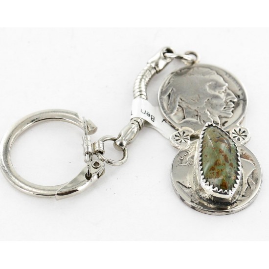 2 Vintage Style OLD Buffalo Coin Certified Authentic Navajo .925 Sterling Silver Natural Turquoise Native American Keychain 10320-1 All Products 390996201170 10320-1 (by LomaSiiva) 2 Vintage Style OLD Buffalo Coin Certified Authentic Navajo .925 Sterling Silver Natural Turquoise Native American Keychain 10320-1 All Products 390996201170 10320-1 (by LomaSiiva)