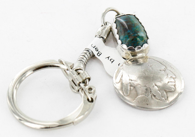Vintage Style OLD Buffalo Coin Certified Authentic Navajo .925 Sterling Silver Natural Turquoise Native American Keychain 10320-4 All Products 371208513306 10320-4 (by LomaSiiva) Vintage Style OLD Buffalo Coin Certified Authentic Navajo .925 Sterling Silver Natural Turquoise Native American Keychain 10320-4 All Products 371208513306 10320-4 (by LomaSiiva)