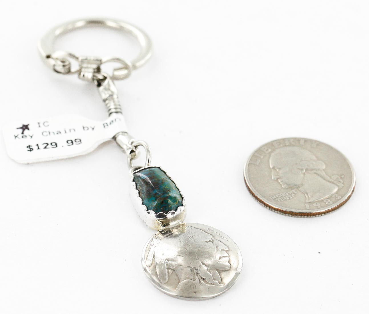 Vintage Style OLD Buffalo Coin Certified Authentic Navajo .925 Sterling Silver Natural Turquoise Native American Keychain 10320-4 All Products 371208513306 10320-4 (by LomaSiiva) Vintage Style OLD Buffalo Coin Certified Authentic Navajo .925 Sterling Silver Natural Turquoise Native American Keychain 10320-4 All Products 371208513306 10320-4 (by LomaSiiva)