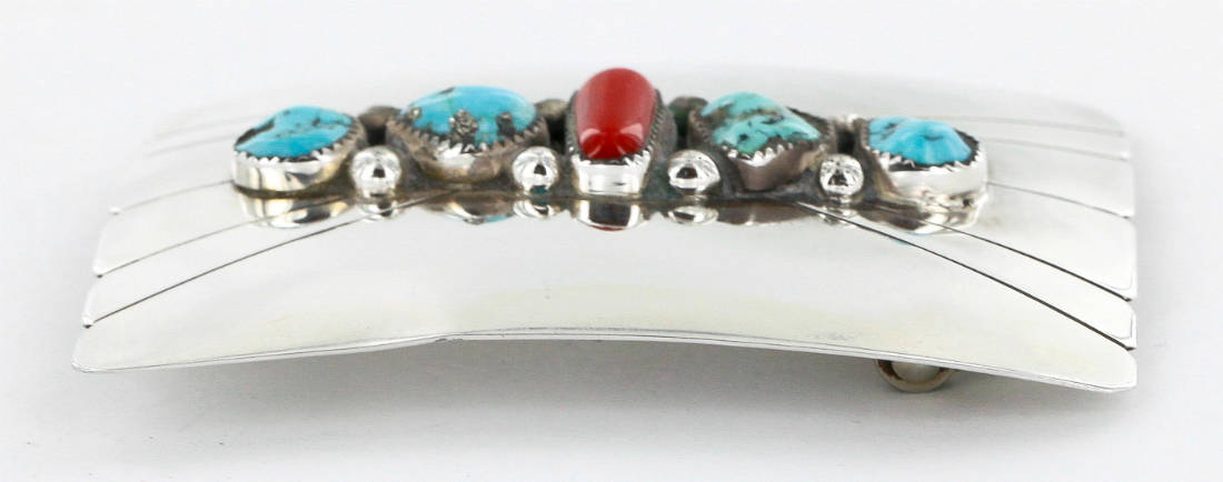 Certified Authentic Navajo .925 Sterling Silver Natural Turquoise and Coral Native American Buckle 1195 All Products 390989979861 1195 (by LomaSiiva) Certified Authentic Navajo .925 Sterling Silver Natural Turquoise and Coral Native American Buckle 1195 All Products 390989979861 1195 (by LomaSiiva)