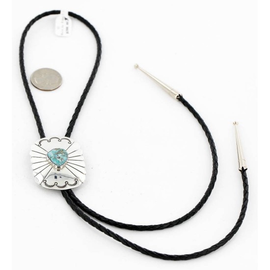 Handmade Certified Authentic Navajo .925 Sterling Silver Natural Turquoise Native American Bolo Tie 1190-2 All Products 371202313438 1190-2 (by LomaSiiva) Handmade Certified Authentic Navajo .925 Sterling Silver Natural Turquoise Native American Bolo Tie 1190-2 All Products 371202313438 1190-2 (by LomaSiiva)