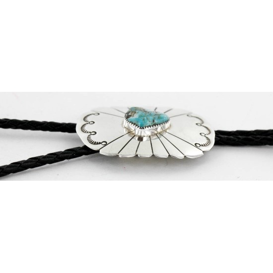 Handmade Certified Authentic Navajo .925 Sterling Silver Natural Turquoise Native American Bolo Tie 1190-2 All Products 371202313438 1190-2 (by LomaSiiva) Handmade Certified Authentic Navajo .925 Sterling Silver Natural Turquoise Native American Bolo Tie 1190-2 All Products 371202313438 1190-2 (by LomaSiiva)