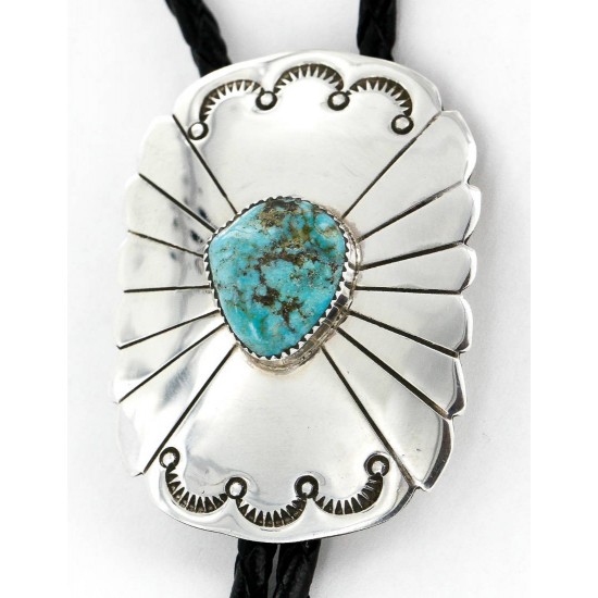 Handmade Certified Authentic Navajo .925 Sterling Silver Natural Turquoise Native American Bolo Tie 1190-2 All Products 371202313438 1190-2 (by LomaSiiva) Handmade Certified Authentic Navajo .925 Sterling Silver Natural Turquoise Native American Bolo Tie 1190-2 All Products 371202313438 1190-2 (by LomaSiiva)