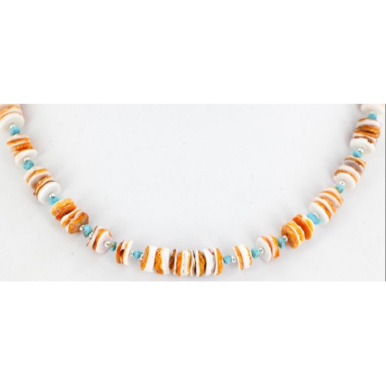 Certified Authentic Navajo .925 Sterling Silver Natural Turquoise Spiny Oyster Set Native American Necklace and Earrings 16038-18084 Sets 391005803622 16038-18084 (by LomaSiiva) Certified Authentic Navajo .925 Sterling Silver Natural Turquoise Spiny Oyster Set Native American Necklace and Earrings 16038-18084 Sets 391005803622 16038-18084 (by LomaSiiva)