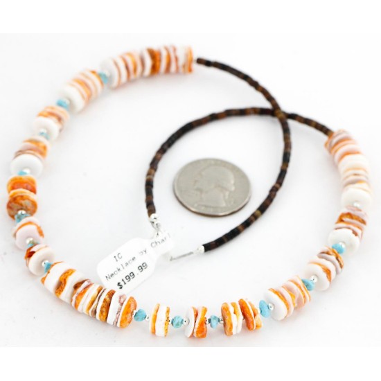 Certified Authentic Navajo .925 Sterling Silver Natural Turquoise Spiny Oyster Set Native American Necklace and Earrings 16038-18084 Sets 391005803622 16038-18084 (by LomaSiiva) Certified Authentic Navajo .925 Sterling Silver Natural Turquoise Spiny Oyster Set Native American Necklace and Earrings 16038-18084 Sets 391005803622 16038-18084 (by LomaSiiva)