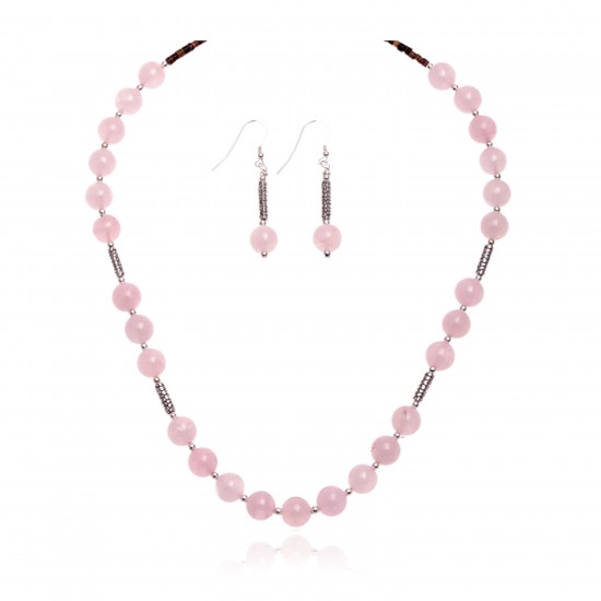 .925 Sterling Silver Certified Authentic Navajo Native American Natural Pink Quartz Set 18235-1-18237-1 Sets NB160407000037 18235-1-18237-1 (by LomaSiiva) .925 Sterling Silver Certified Authentic Navajo Native American Natural Pink Quartz Set 18235-1-18237-1 Sets NB160407000037 18235-1-18237-1 (by LomaSiiva)